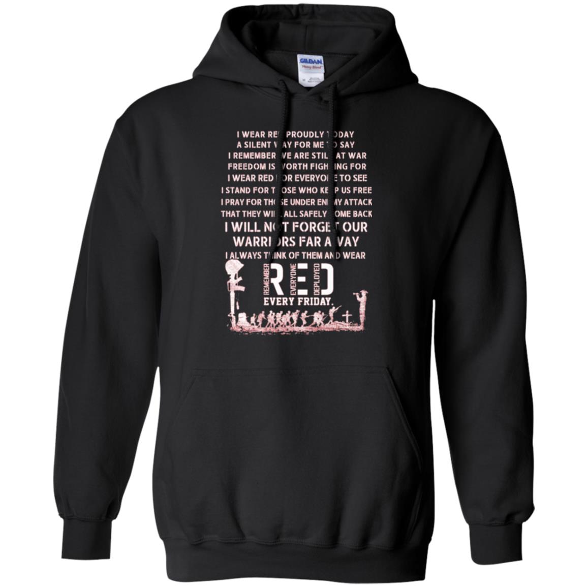 Red Friday Military T-shirt Wear Red Friday Black