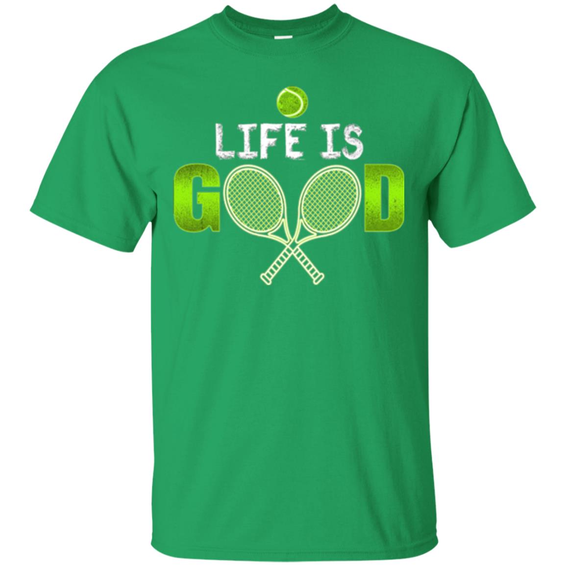 Tennis Lovers T-shirt Life Is Good Irish Green