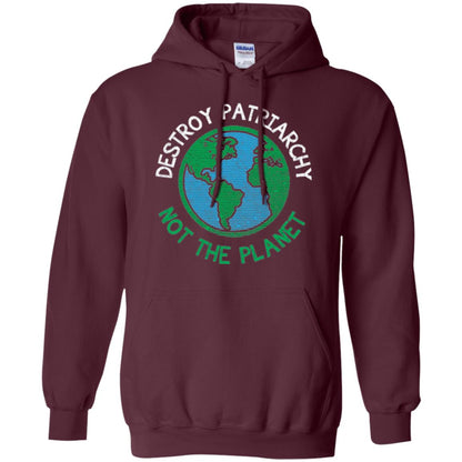 Women_s Right T-shirt Destroy The Patriarchy Not The Planet Maroon