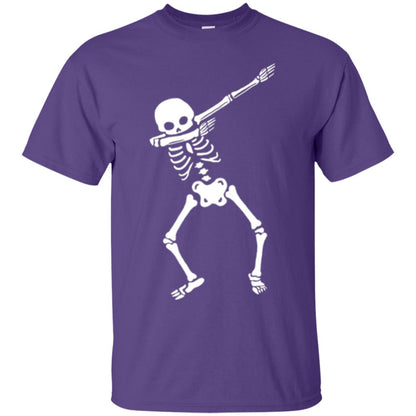 Dabbing Skeleton T Shirt Purple