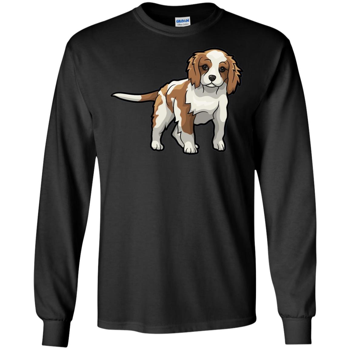 Cute Blenheim Cavalier King Charles Spaniel T-shirt Black
