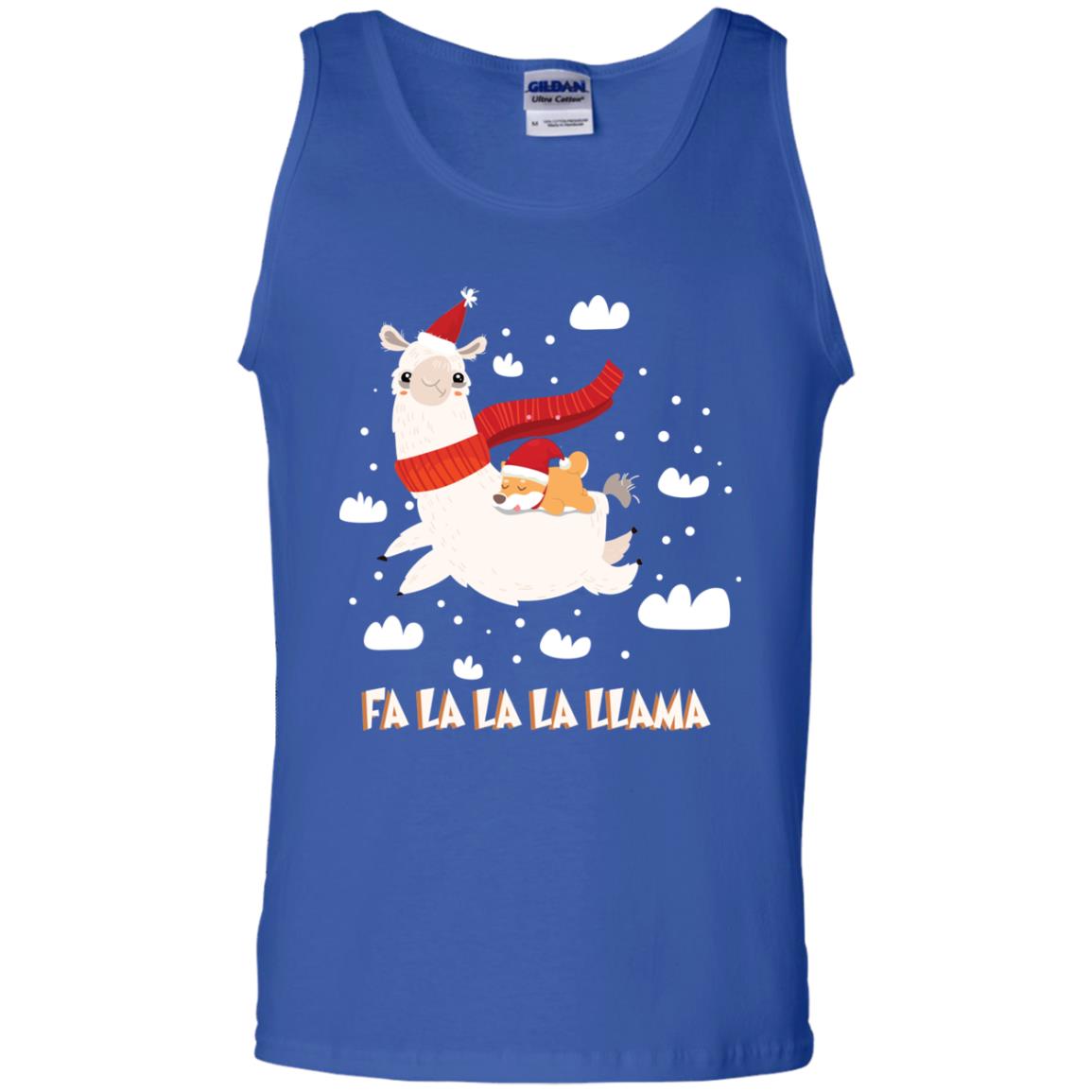 Fa La La La Llama With Shiba Inu X-mas Gift Shirt Royal