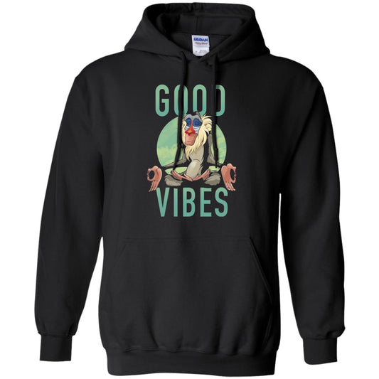Disney Lion King Rafiki Meditate Good Vibes Graphic T-shirt Black
