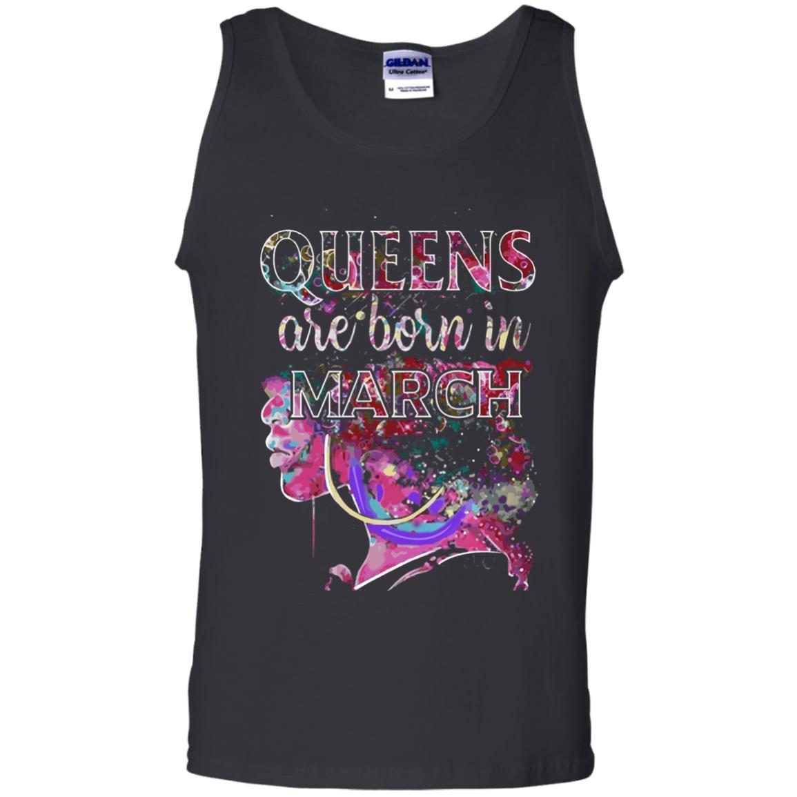 Birthday T-shirt Queens Are Born In March Black