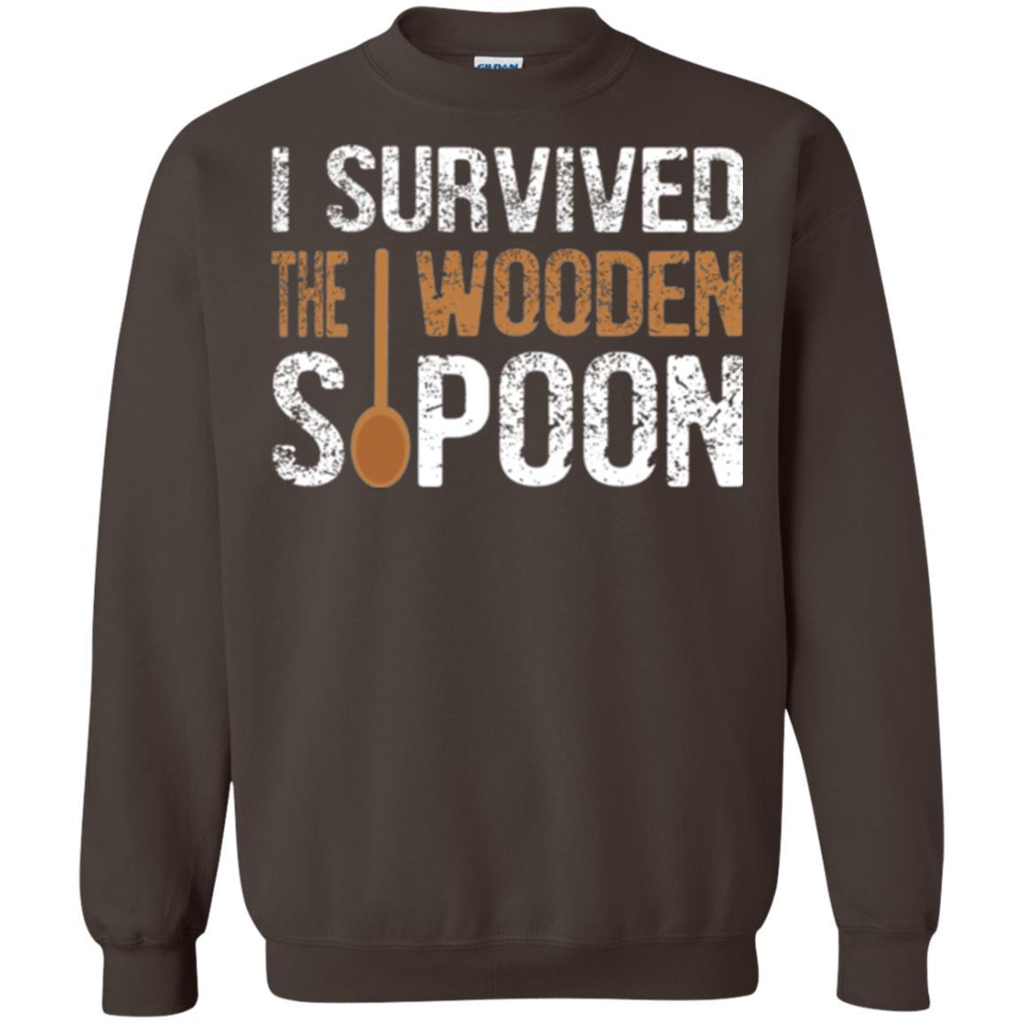 Spoon T-shirt I Survived The Wooden Spoon Dark Chocolate