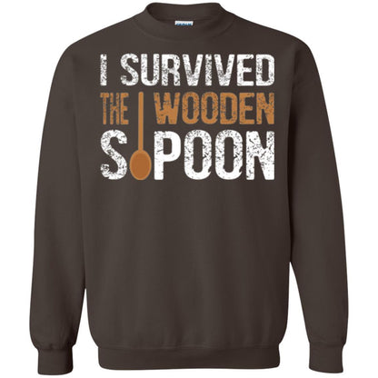 Spoon T-shirt I Survived The Wooden Spoon Dark Chocolate