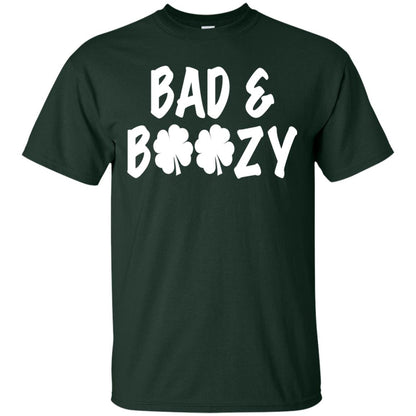 Bad And Boozy St. Patrick_s Day T-shirt Forest