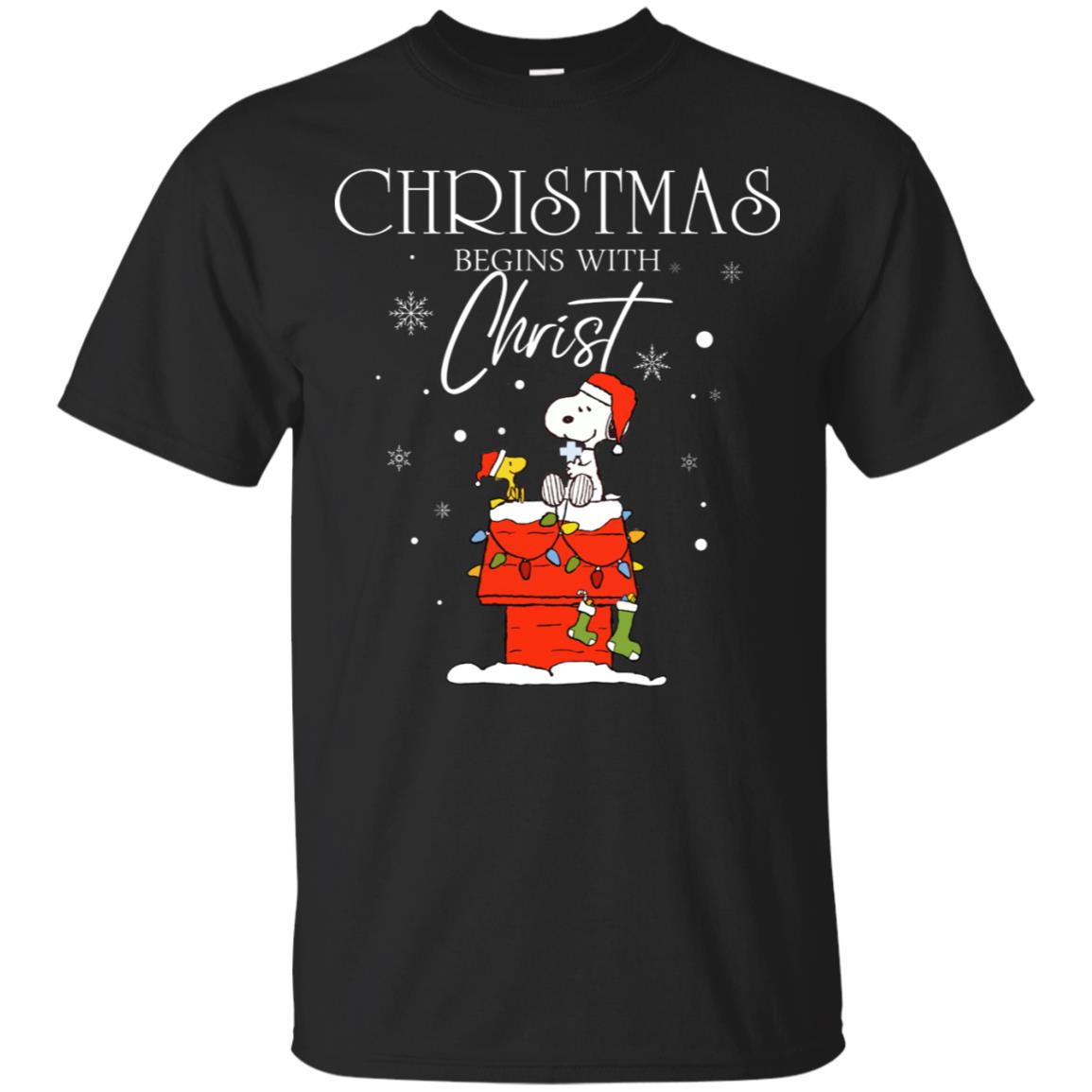 Christmas Begins With Christ Shirt Black