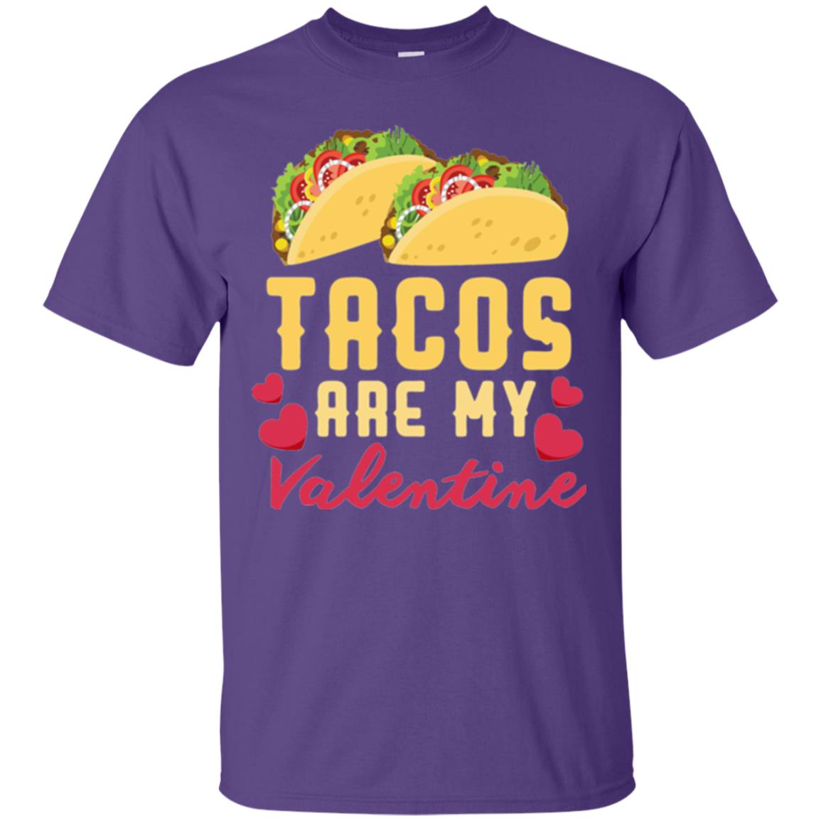 Funny Valentines Day Shirt Tacos Lovers Love Heart Gift Shirt Purple