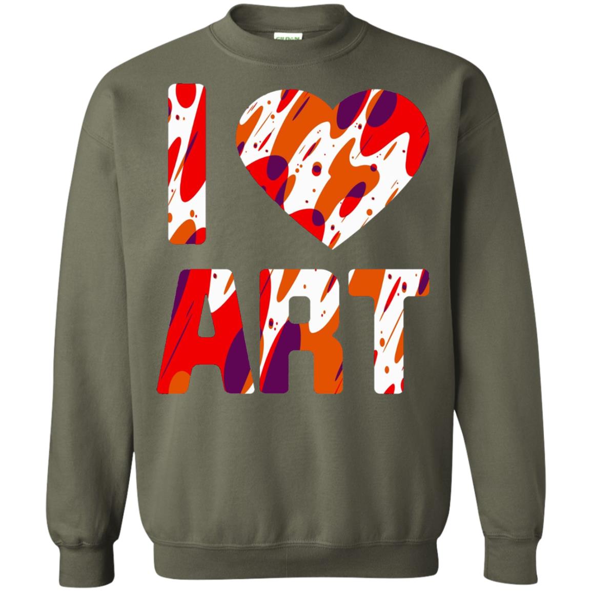 Artist T-shirt I Love Art Military Green