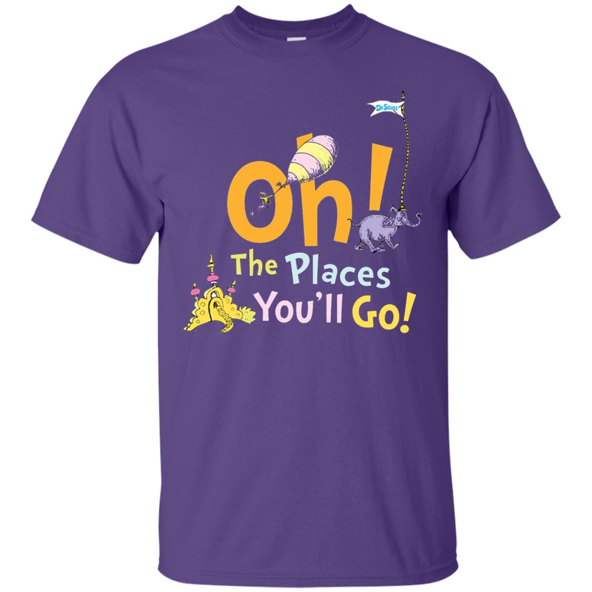 Read Across America Day T-shirt Dr. Seuss Oh The Places You_ll Go Purple