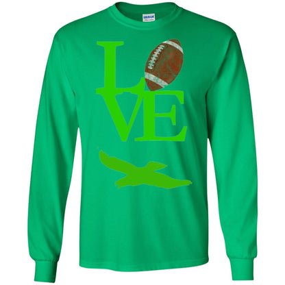 Football Lover T-shirt Love Football Flying Bird T-shirt Irish Green