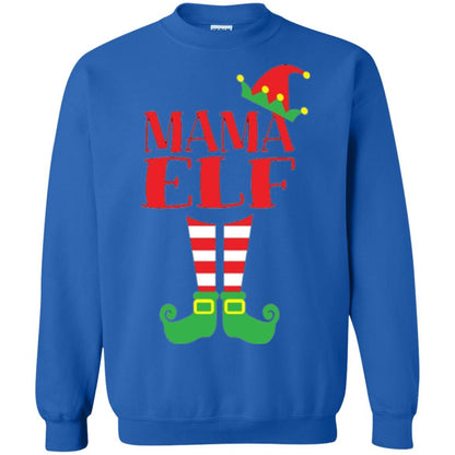Family Christmas T-shirt Mama Elf T-shirt Royal