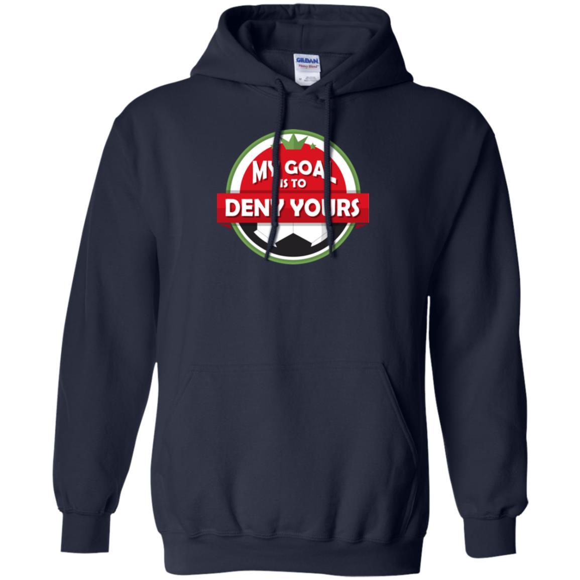 Soccer Christmas T-shirt My Goal Is To Deny Yours Navy
