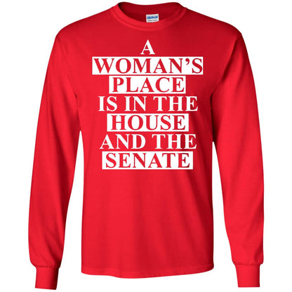 A Woman_s Place Is In The House And The Senate T-shirt Red