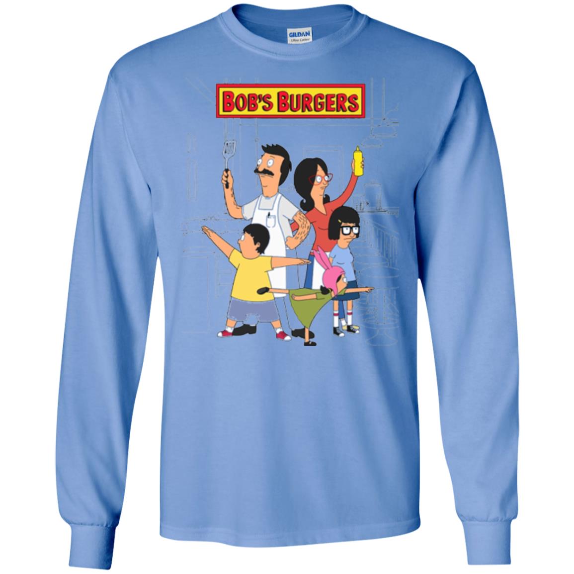 Family Group Hero Pose T-shirt Bob_s Burgers Carolina Blue