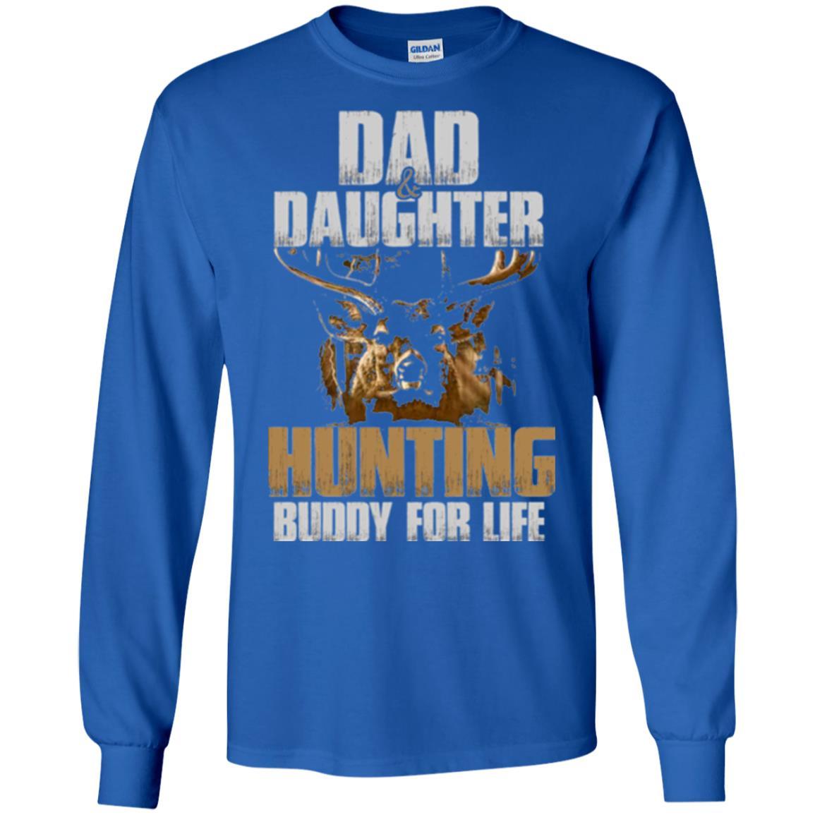 Family Christmas T-shirt Dad And Daughter Hunting Buddy For Life Royal