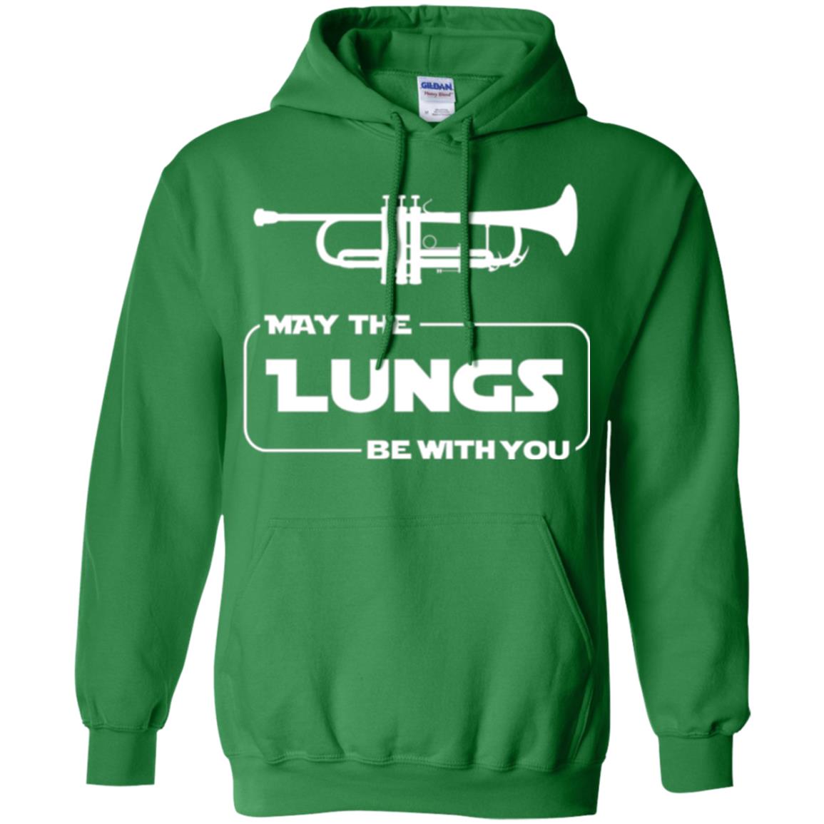 Funny Trumpet Player T-shirt May The Lungs Be With You Irish Green