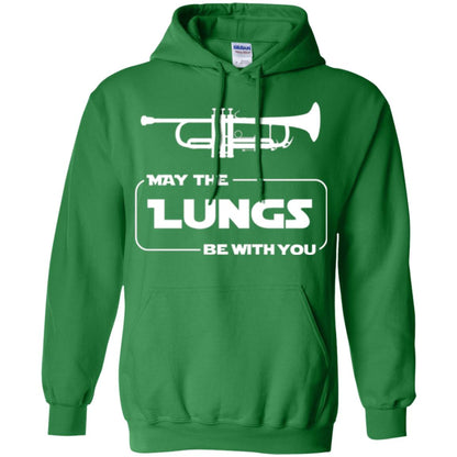Funny Trumpet Player T-shirt May The Lungs Be With You Irish Green