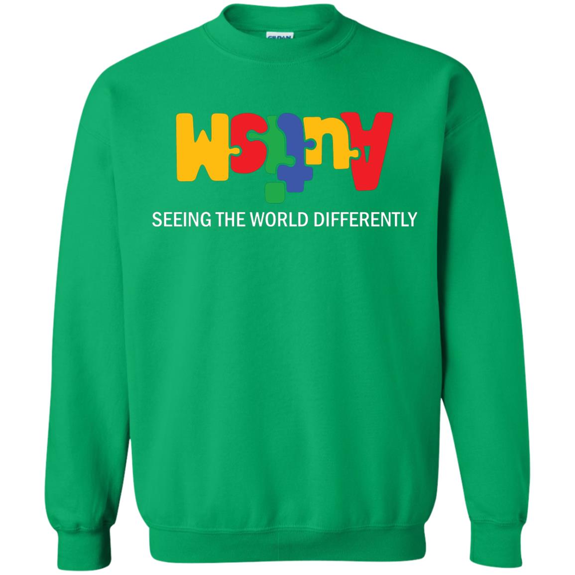 Autism Awareness T-shirt Seeing The World Differently Irish Green