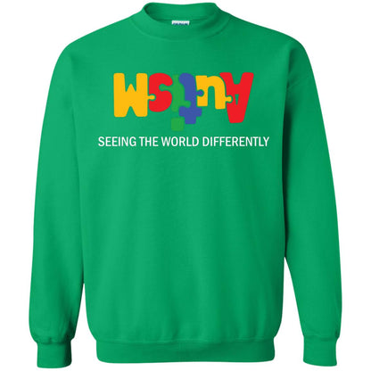 Autism Awareness T-shirt Seeing The World Differently Irish Green