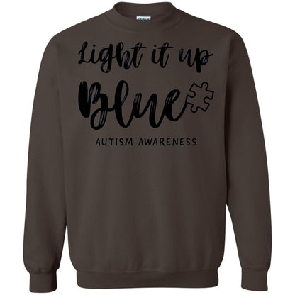 Autism Awareness Shirts Light It Up Blue Dark Chocolate