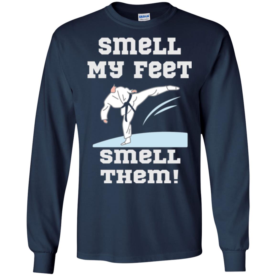 Karate Lovers T-shirt Smell My Feet Smell Them Navy