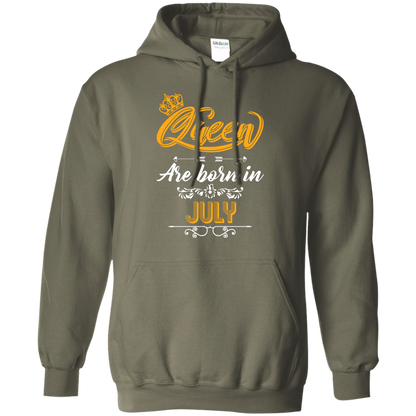Brithday T-Shirt Queen Are Born In July Military Green