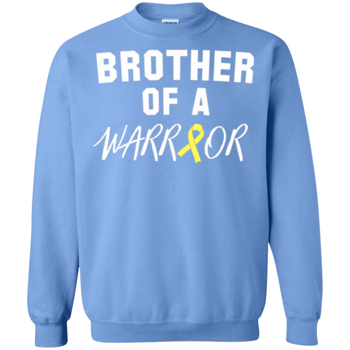 Brother Of A Warrior Childhood Cancer Awareness T-shirt Carolina Blue