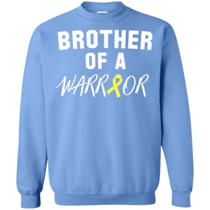 Brother Of A Warrior Childhood Cancer Awareness T-shirt Carolina Blue