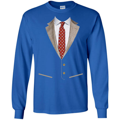 Tuxedo T-shirt Retro Prom Men With Bowtie Royal