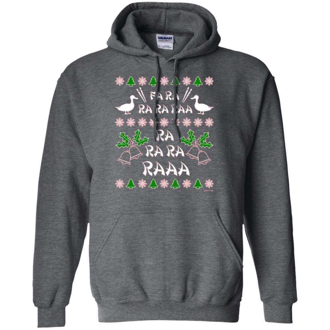 Christmas T-shirt Fa Ra Ra Chinese Duck Dinner Dark Heather