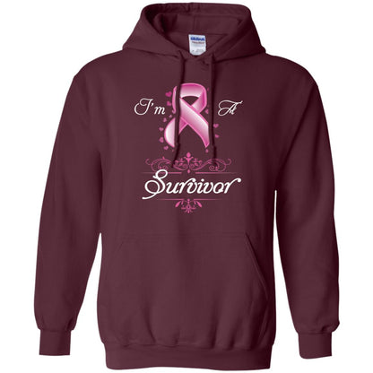 I Am A Survivor Breast Cancer Awareness Shirt Maroon
