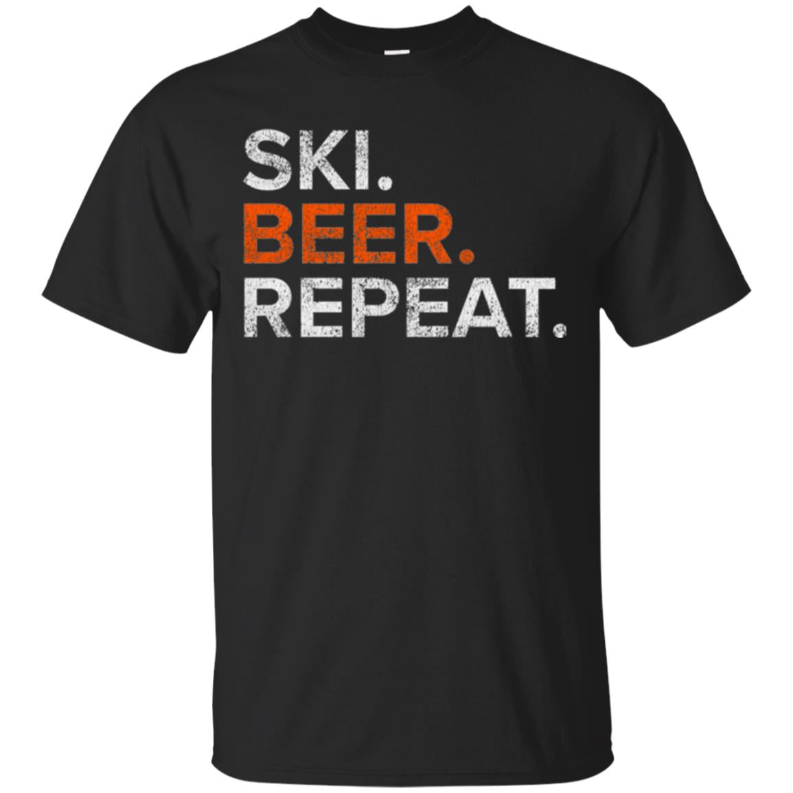 Ski And Beer Lovers T-shirt Black