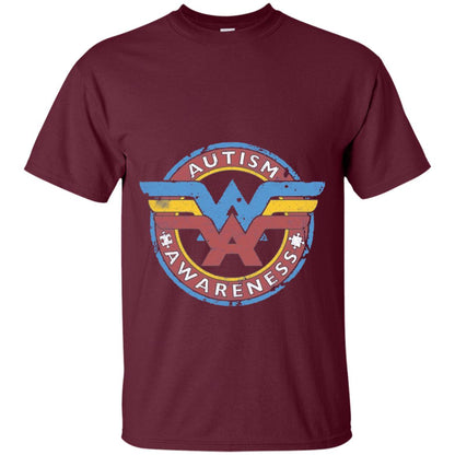 Autism Awareness T-shirt Maroon