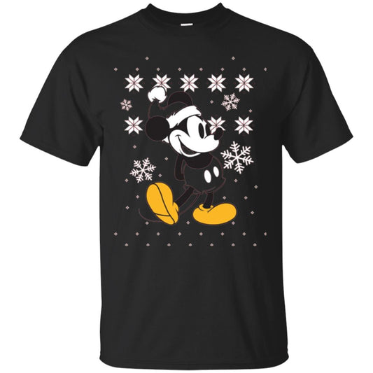 Christmas T-shirt Disney Mickey Mouse Black