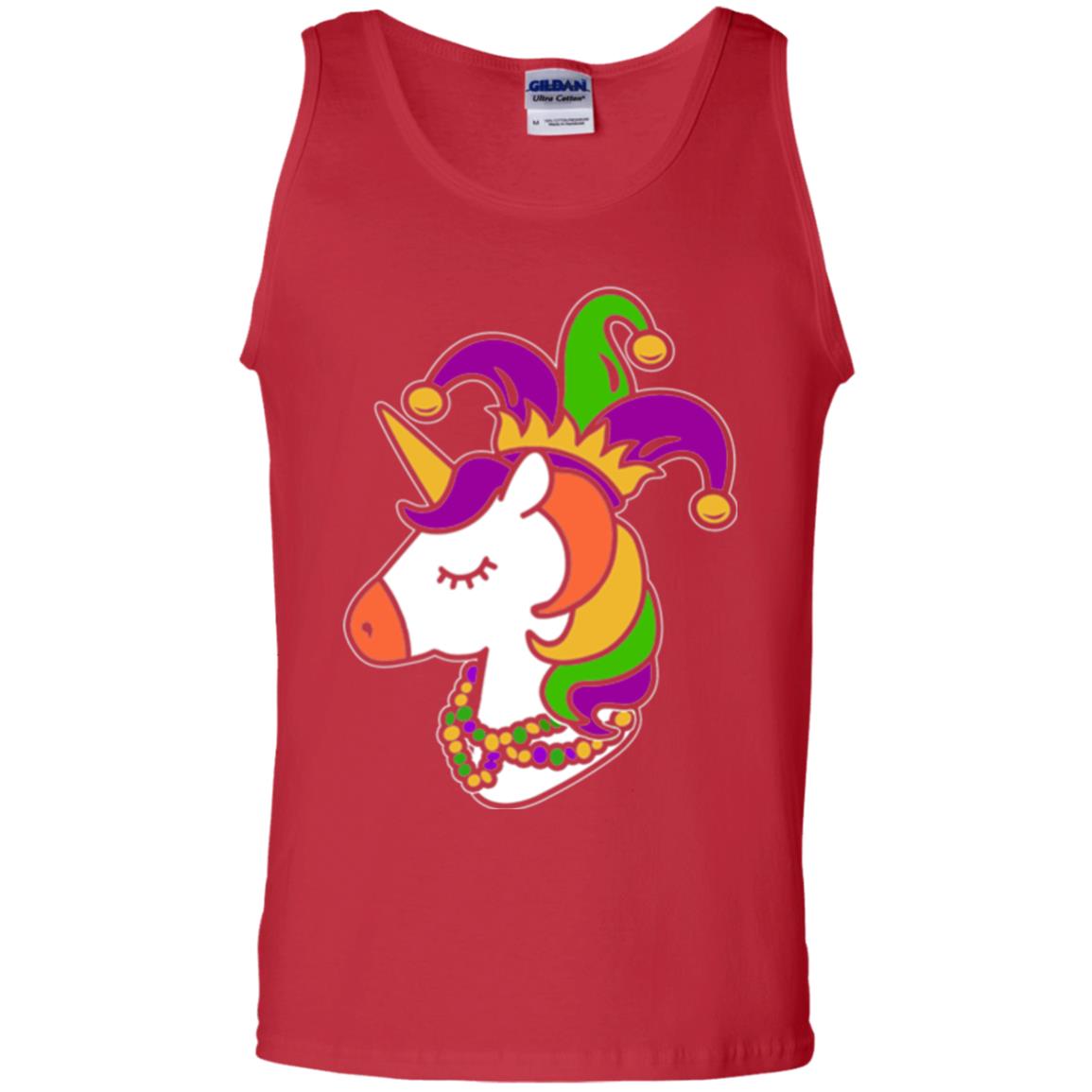 Mardi Gras Unicorn T-shirt Red