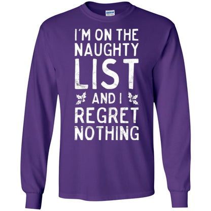 Christmas T-shirt I_m On The Naughty List Purple