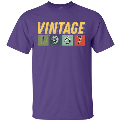 Vintage 1987 31th Birthday Gift Shirt For Mens Or Womens Purple