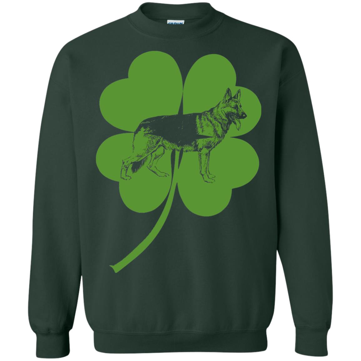German Shepherd Saint Patrick_s Day T-shirt Forest Green