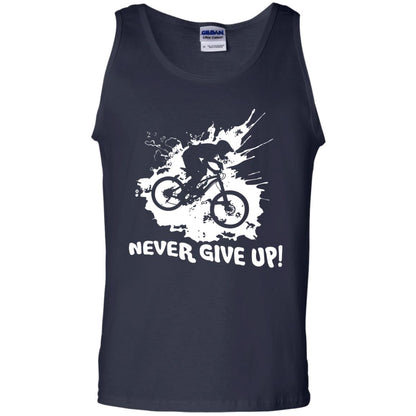 Biker T-shirt Never Give Up Navy