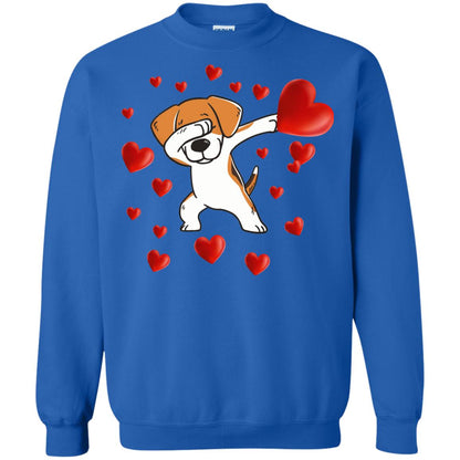 Valentines Day T-shirt Dabbing Dog Royal