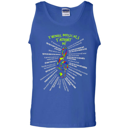 Music Lovers T-shirt Things Musicals Taught Me Royal