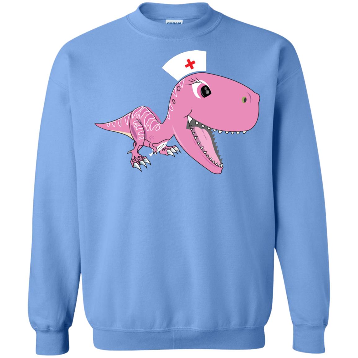 Dinosau-nurse Dinosaurus Nursing Shirt Carolina Blue