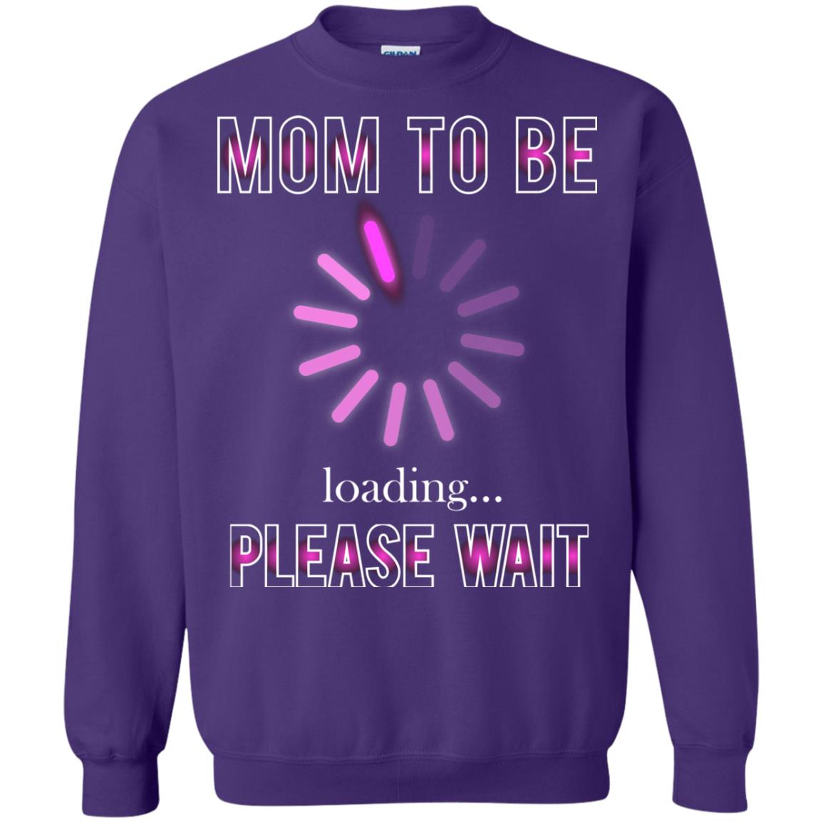 Mommy T-shirt Mom To Be Loading Please Wait Purple