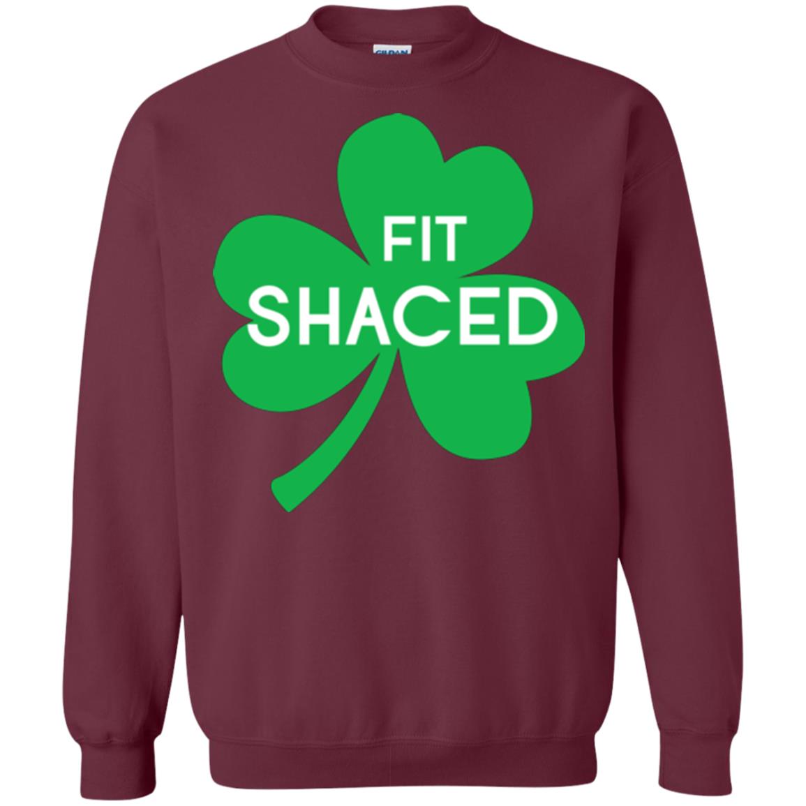 Saint Patrick's Day T-shirt Shamrocks Fit Shaced Maroon