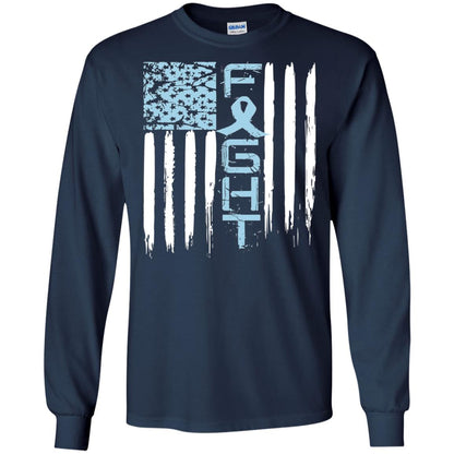 Fight Hope Prostate Cancer Awareness Cancer T-shirt Navy