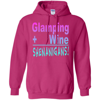 Glamping Drink Wine Shenanigans Funny Happy Glamper T-shirt Heliconia