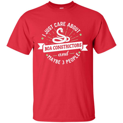 I Just Care About Boa Constrictors Boa Constrictors T-shirt Red