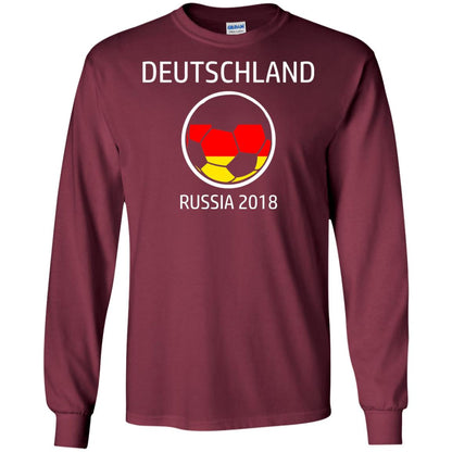 Deutschland Team Russia 2018 Soccer Fan T-shirt Maroon